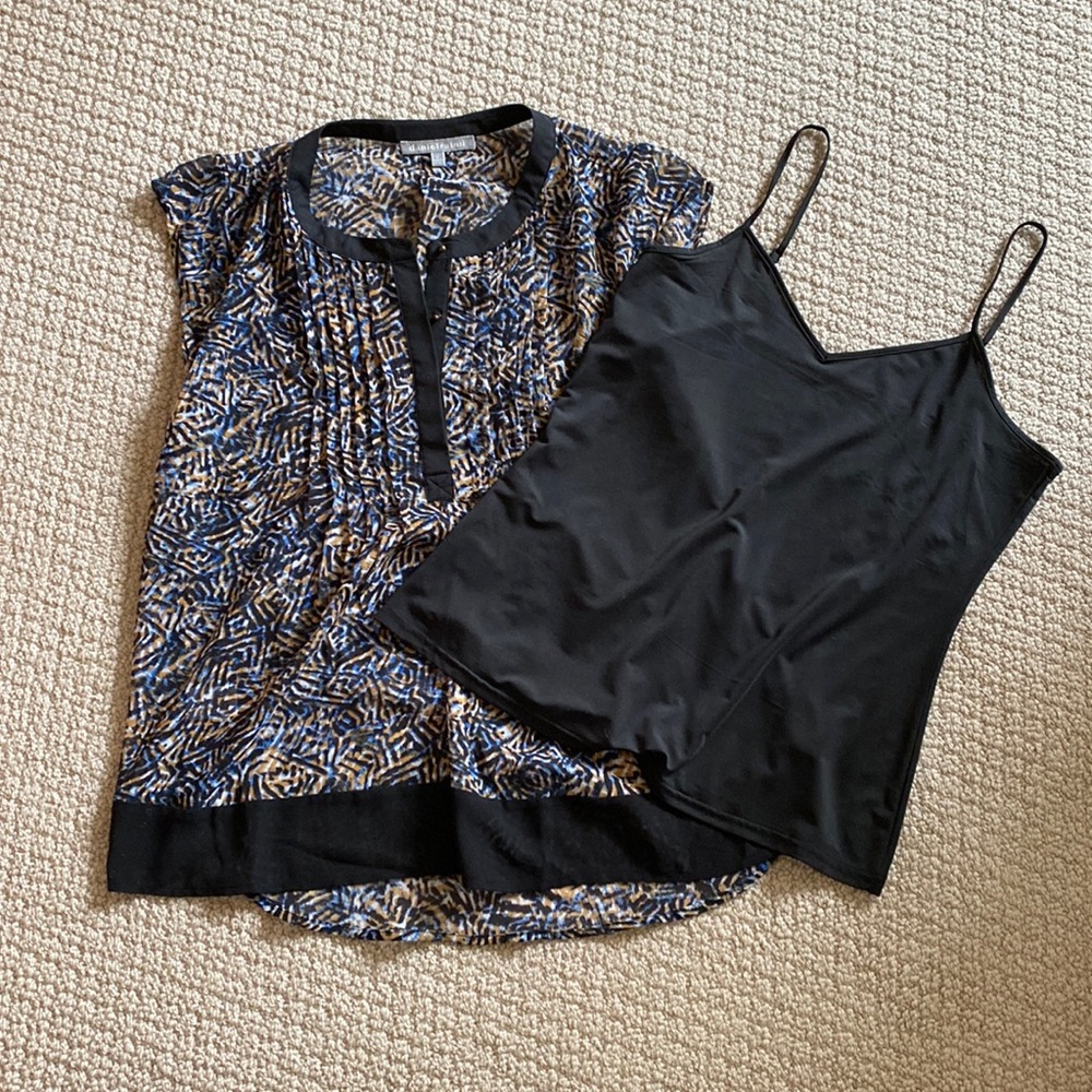 😍Daniel Rainn cap sleeve blouse w/ camisole.size S